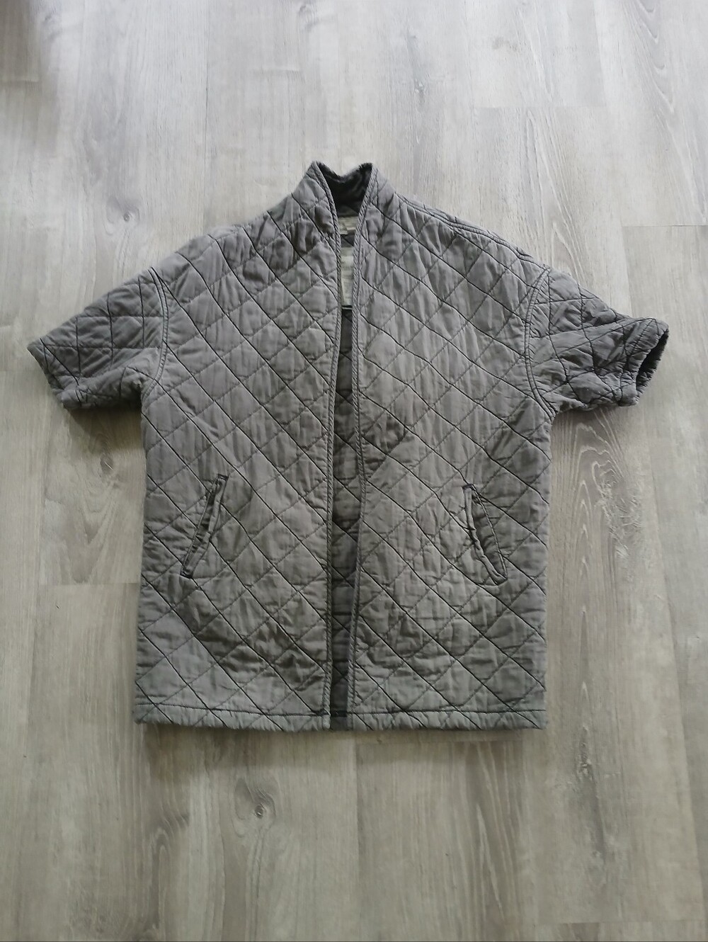 Current Elliot Men's Quilted Short-Sleeve Jacket - Gray
